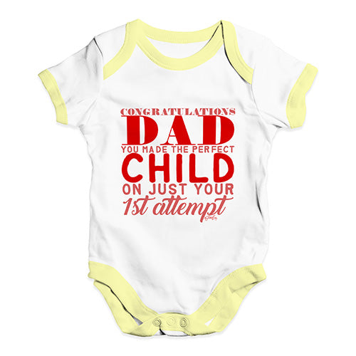 Congratulations Dad You Made The Perfect Child Baby Unisex Baby Grow Bodysuit