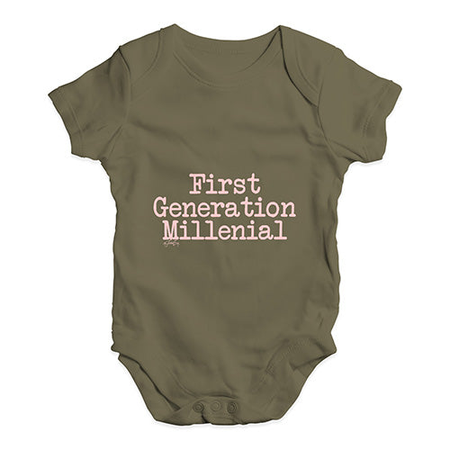 First Generation Millenial Baby Unisex Baby Grow Bodysuit