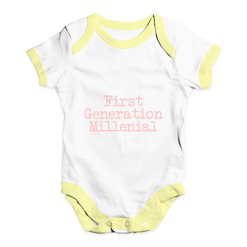 First Generation Millenial Baby Unisex Baby Grow Bodysuit