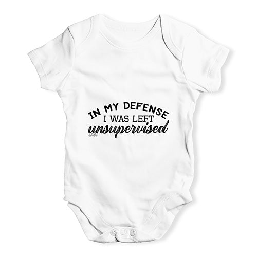 In My Defence I Was Left Unsupervised Baby Unisex Baby Grow Bodysuit