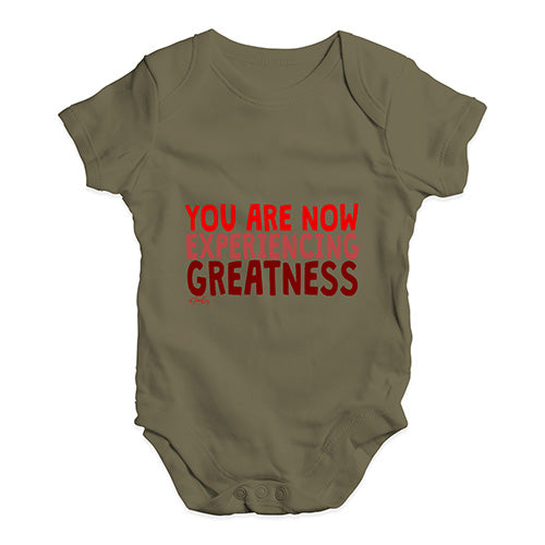 You Are Now Experiencing Greatness Baby Unisex Baby Grow Bodysuit