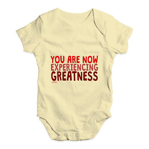 You Are Now Experiencing Greatness Baby Unisex Baby Grow Bodysuit