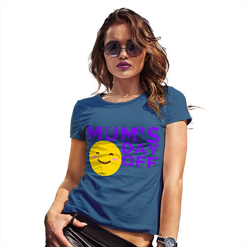 Novelty Gifts For Women Mum's Day Off Women's T-Shirt Large Royal Blue