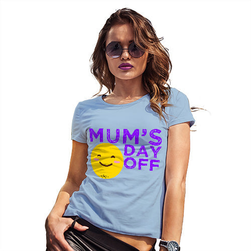 Adult Humor Novelty Graphic Sarcasm Funny T Shirt Mum's Day Off Women's T-Shirt X-Large Sky Blue