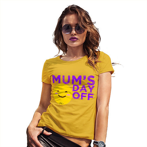 Funny T Shirts For Mum Mum's Day Off Women's T-Shirt X-Large Yellow