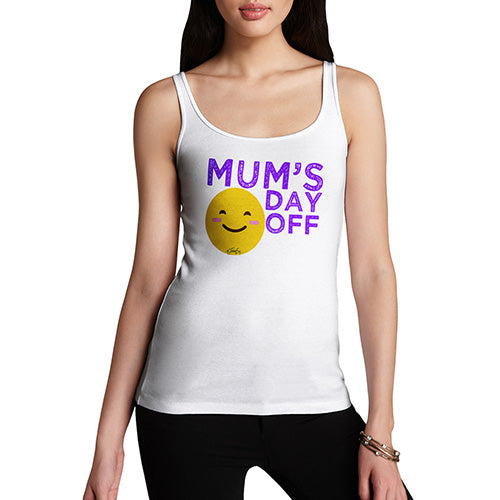 Novelty Tank Top Women Mum's Day Off Women's Tank Top Medium White