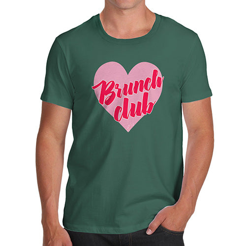 Mens Humor Novelty Graphic Sarcasm Funny T Shirt Brunch Club Men's T-Shirt Small Bottle Green