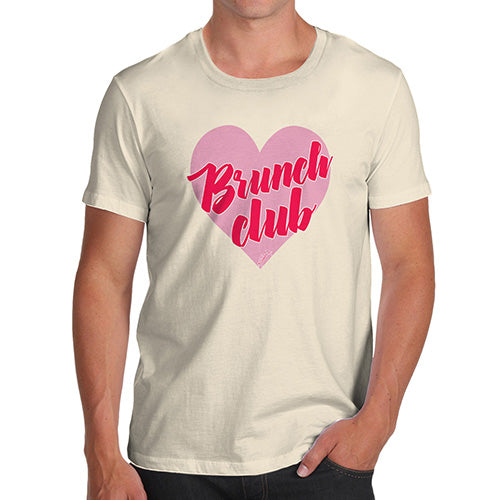 Funny Mens Tshirts Brunch Club Men's T-Shirt Medium Natural