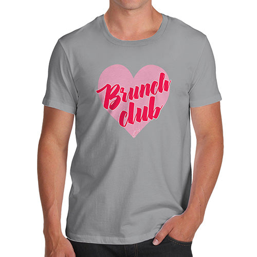 Funny T-Shirts For Guys Brunch Club Men's T-Shirt Large Light Grey
