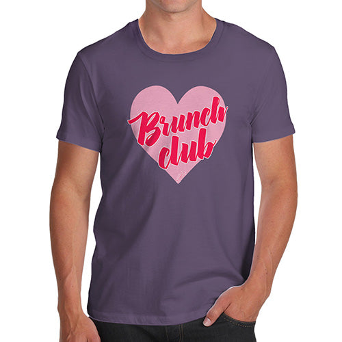 Funny Tee Shirts For Men Brunch Club Men's T-Shirt Small Plum