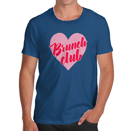 Funny Mens T Shirts Brunch Club Men's T-Shirt Large Royal Blue