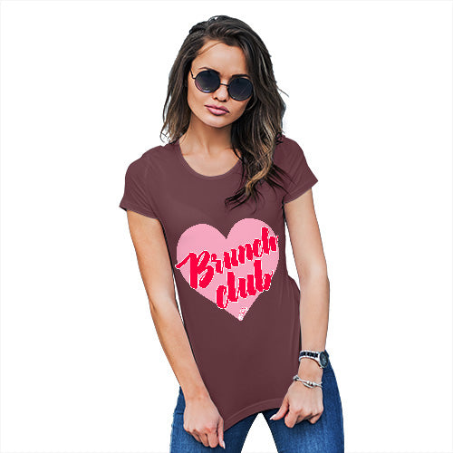 Novelty Gifts For Women Brunch Club Women's T-Shirt X-Large Burgundy