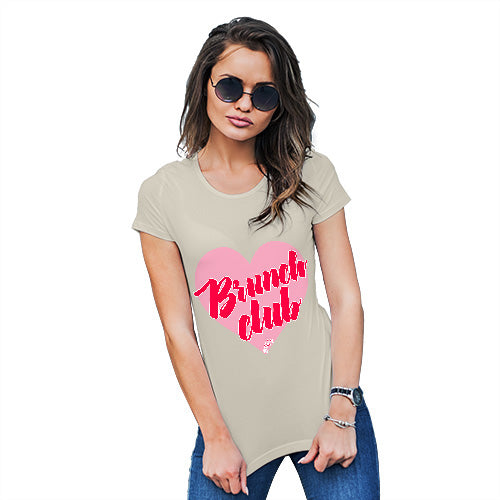 Womens Novelty T Shirt Brunch Club Women's T-Shirt Medium Natural