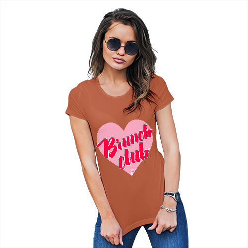 Funny Tshirts For Women Brunch Club Women's T-Shirt Medium Orange