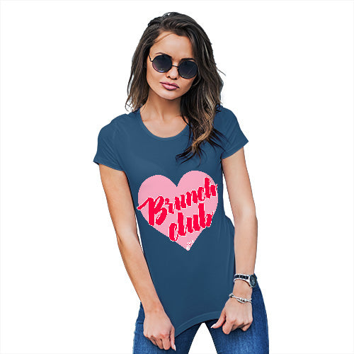 Womens Funny Tshirts Brunch Club Women's T-Shirt Medium Royal Blue