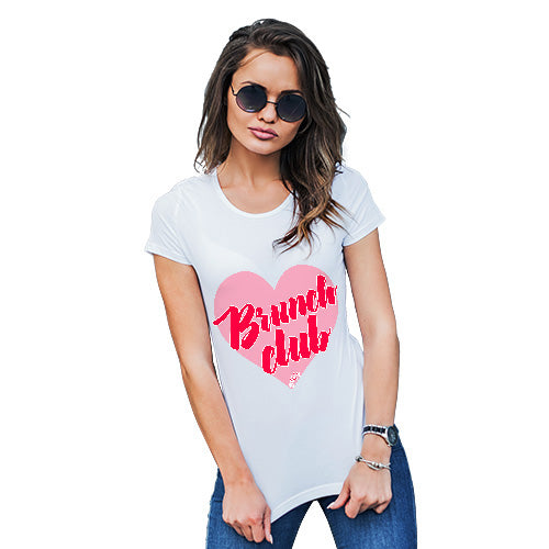 Funny Shirts For Women Brunch Club Women's T-Shirt Medium White