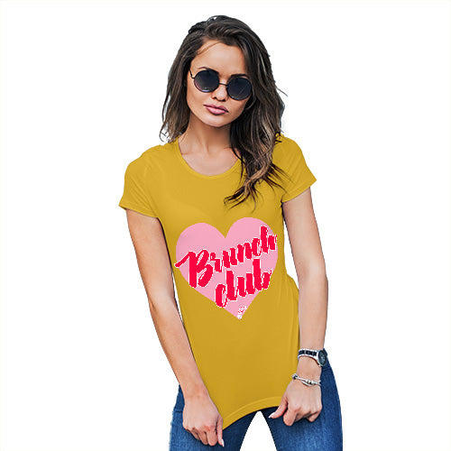 Funny T-Shirts For Women Brunch Club Women's T-Shirt Medium Yellow