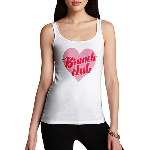 Womens Novelty Tank Top Christmas Brunch Club Women's Tank Top Small White