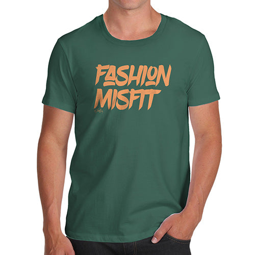 Funny Tshirts For Men Fashion Misfit Men's T-Shirt X-Large Bottle Green