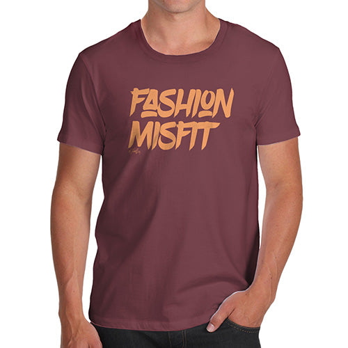 Mens Novelty T Shirt Christmas Fashion Misfit Men's T-Shirt Small Burgundy