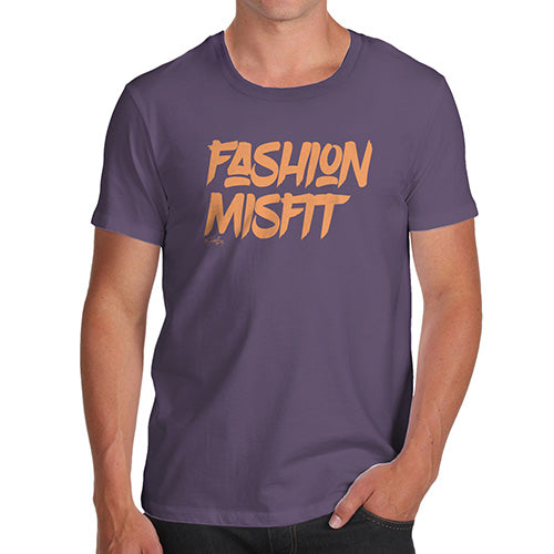 Mens Novelty T Shirt Christmas Fashion Misfit Men's T-Shirt Large Plum