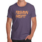 Mens Novelty T Shirt Christmas Fashion Misfit Men's T-Shirt Large Plum