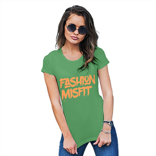 Womens Humor Novelty Graphic Funny T Shirt Fashion Misfit Women's T-Shirt X-Large Green
