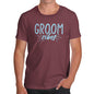 Novelty T Shirts For Dad Groom Vibes Men's T-Shirt Medium Burgundy