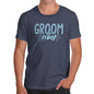 Novelty T Shirts For Dad Groom Vibes Men's T-Shirt X-Large Navy