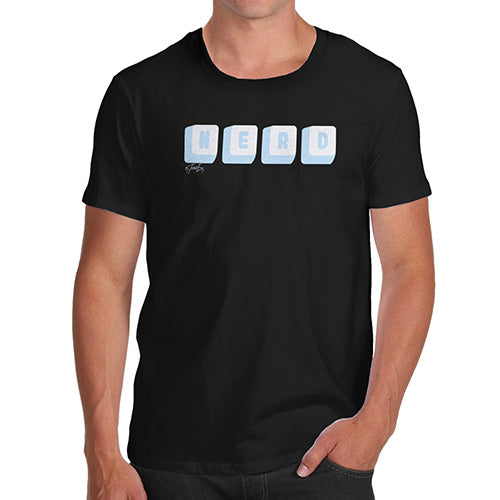 Funny Tee Shirts For Men Keyboard Nerd Men's T-Shirt Large Black