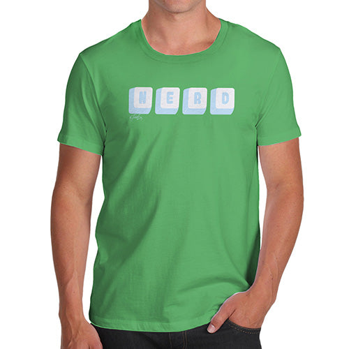 Novelty T Shirts For Dad Keyboard Nerd Men's T-Shirt Small Green