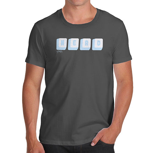 Funny Tee For Men Keyboard Nerd Men's T-Shirt X-Large Dark Grey