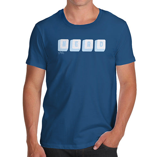 Novelty Tshirts Men Keyboard Nerd Men's T-Shirt Small Royal Blue