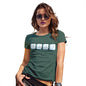 Funny T-Shirts For Women Keyboard Nerd Women's T-Shirt X-Large Bottle Green