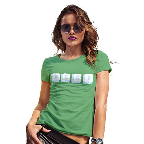 Novelty Gifts For Women Keyboard Nerd Women's T-Shirt Small Green