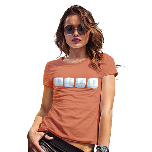 Funny T-Shirts For Women Sarcasm Keyboard Nerd Women's T-Shirt Medium Orange