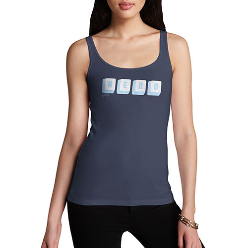 Funny Gifts For Women Keyboard Nerd Women's Tank Top Small Navy