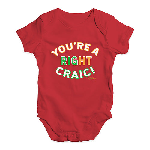 St Patricks Day You're A Right Craic Baby Unisex Baby Grow Bodysuit