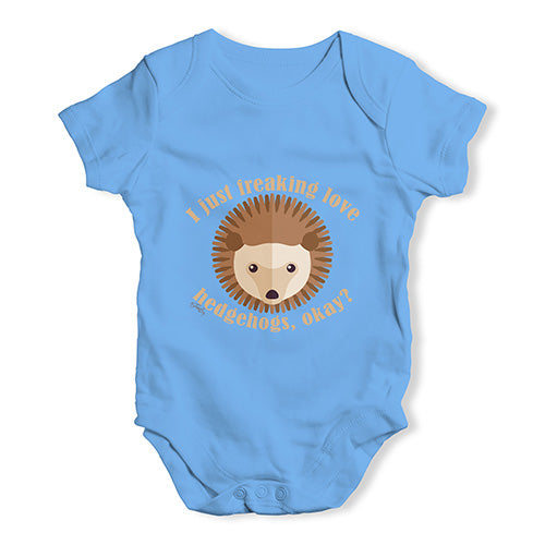 I Freaking Love Hedgehogs Baby Unisex Baby Grow Bodysuit