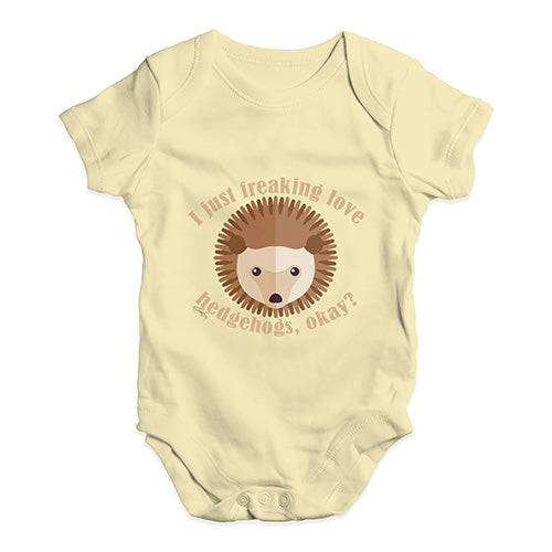 I Freaking Love Hedgehogs Baby Unisex Baby Grow Bodysuit