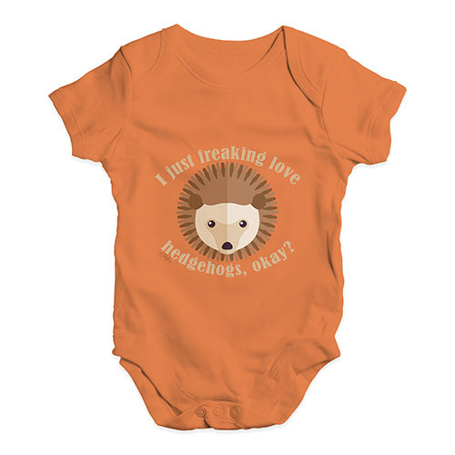 I Freaking Love Hedgehogs Baby Unisex Baby Grow Bodysuit