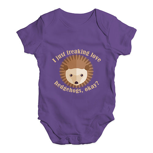 I Freaking Love Hedgehogs Baby Unisex Baby Grow Bodysuit
