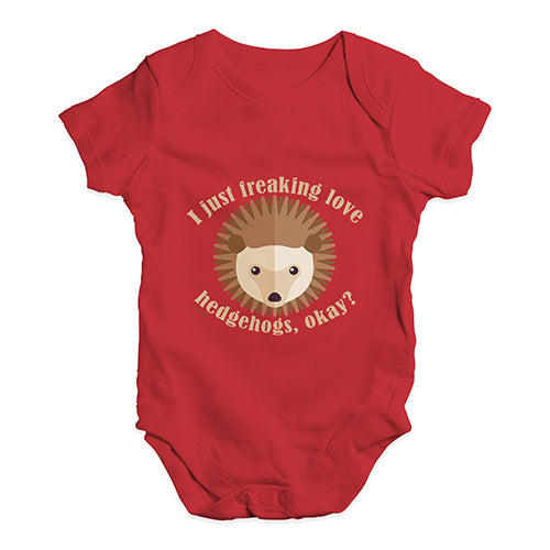 I Freaking Love Hedgehogs Baby Unisex Baby Grow Bodysuit