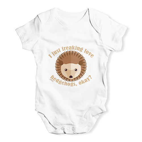 I Freaking Love Hedgehogs Baby Unisex Baby Grow Bodysuit