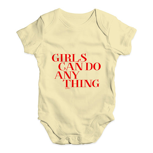 Girls Can Do Anything Baby Unisex Baby Grow Bodysuit