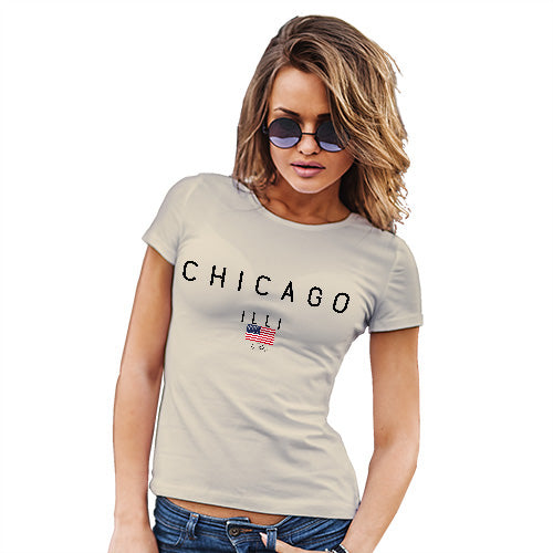 Womens Humor Novelty Graphic Funny T Shirt Chicago Illi Women's T-Shirt Large Natural