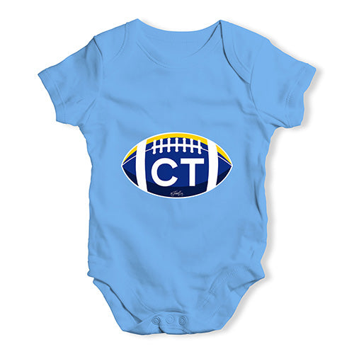 CT Connecticut Football Baby Unisex Baby Grow Bodysuit