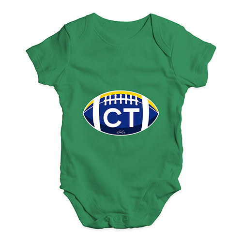 CT Connecticut Football Baby Unisex Baby Grow Bodysuit