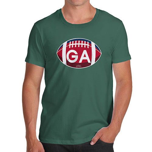 Funny Tshirts For Men GA Georgia State Football Men's T-Shirt Small Bottle Green