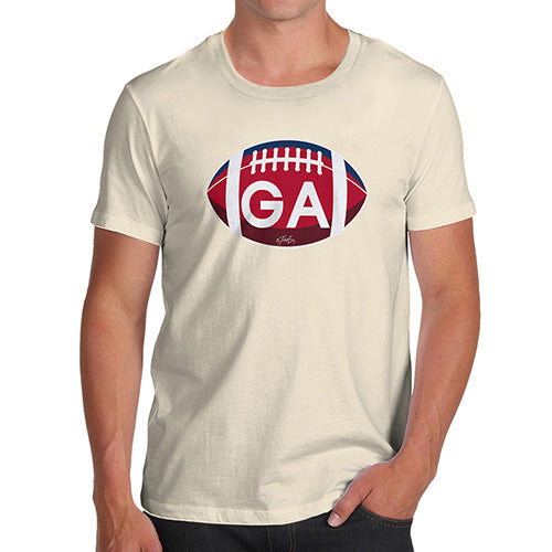 Funny Tshirts For Men GA Georgia State Football Men's T-Shirt Small Natural